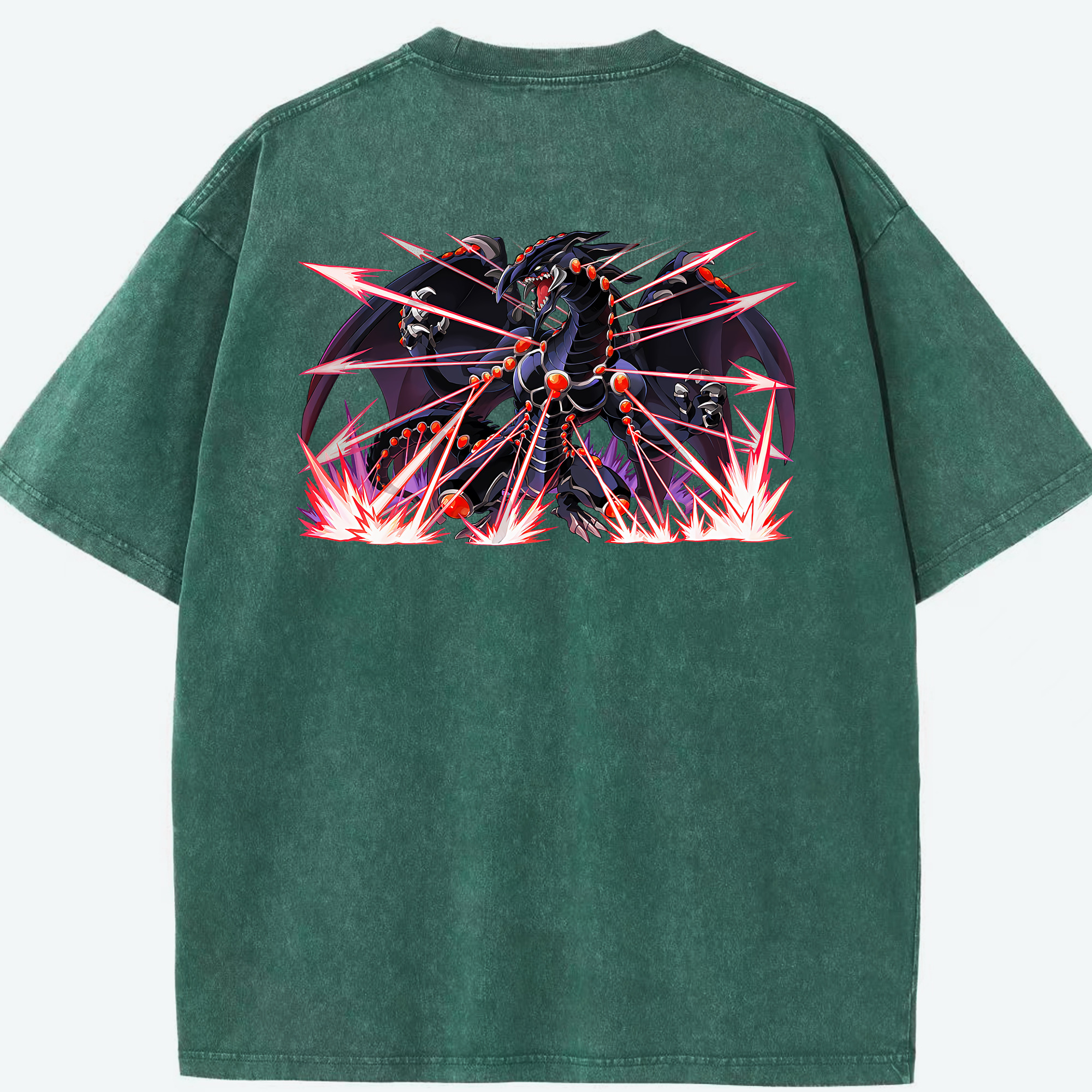 （画像用） 遊☆戯☆王 Yu-Gi-Oh! 綿100% ヴィンテージ風 半袖Tシャツ（背面プリント）